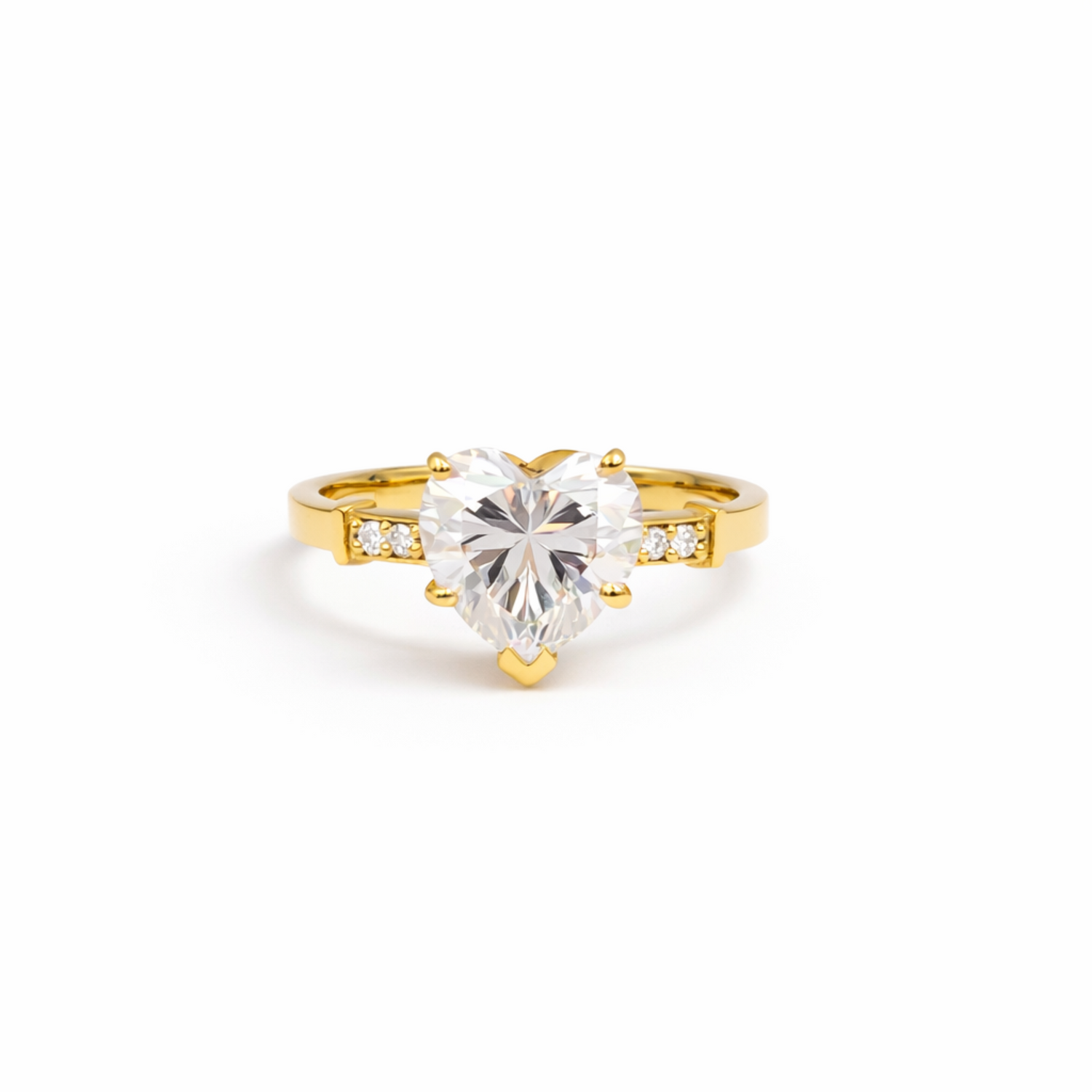 2.6 Karat Moissanit Herzring
