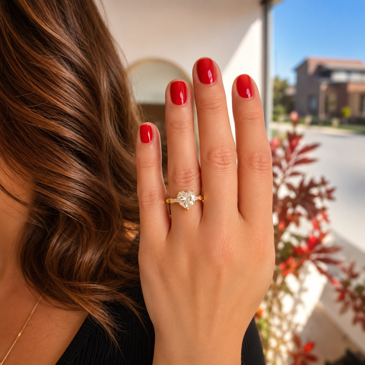 2.6 Karat Moissanit Herzring