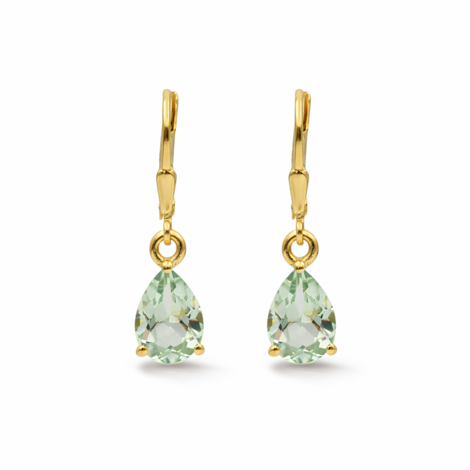 Bochada Grüner Amethyst Pear Ohrringe