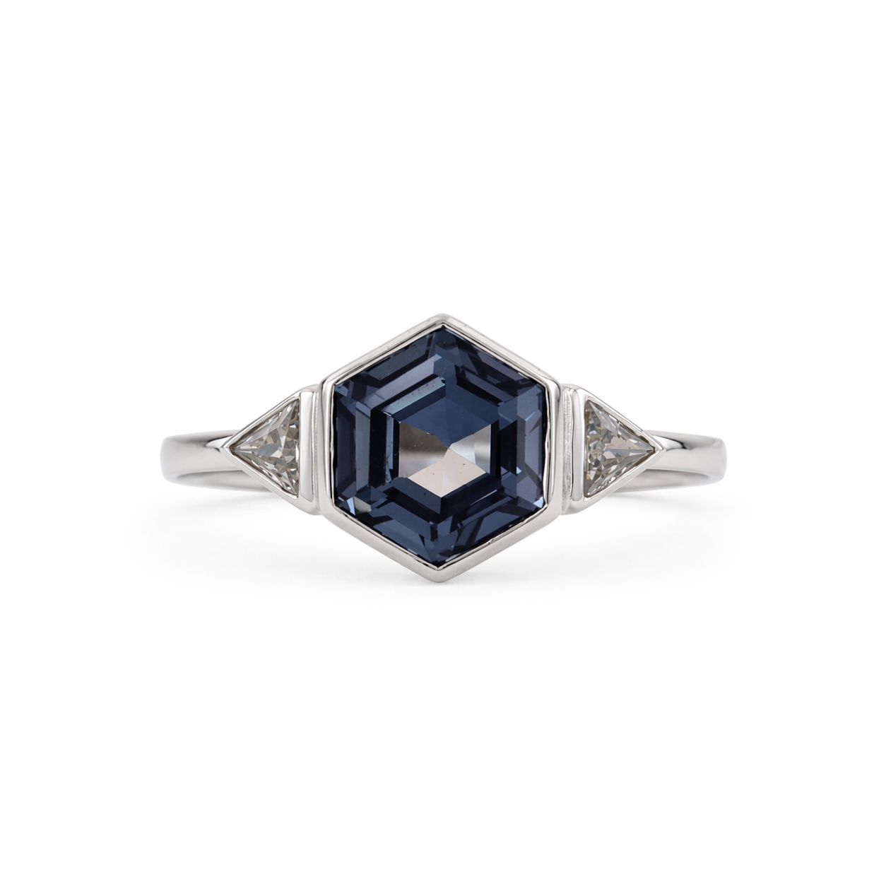 Midnight Hexagon Ring