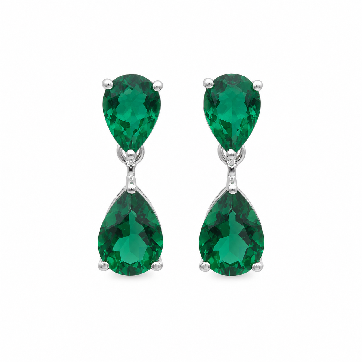 Ohrringe „Emerald Cascade“ aus 925er Sterlingsilber