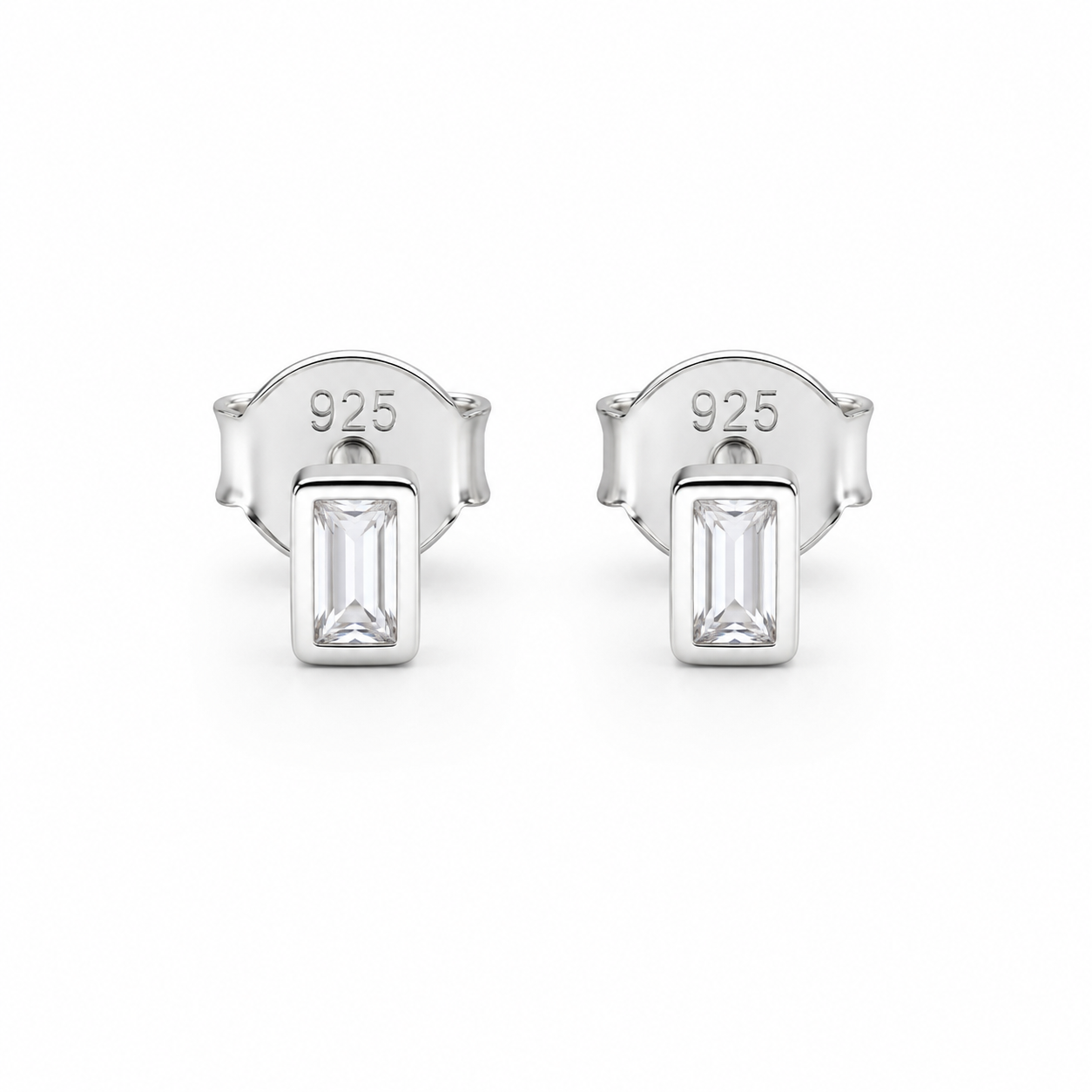 Linear CZ-Ohrstecker aus 925er Sterlingsilber
