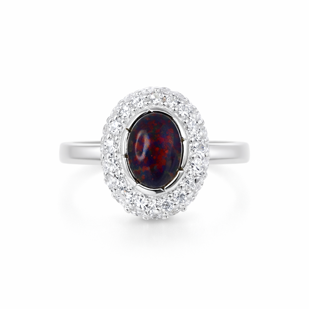 Midnight Fire Halo-Ring