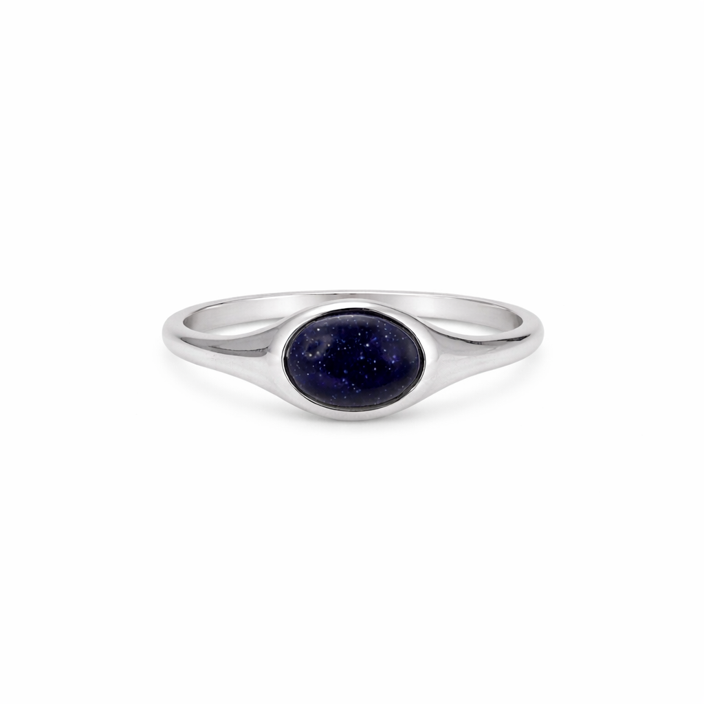 Midnight Glow Ring mit Sun Sitara