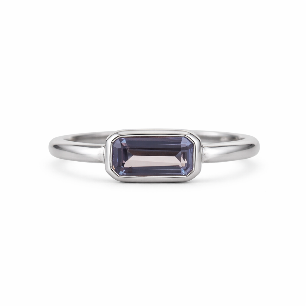 Moonlit Line Ring -