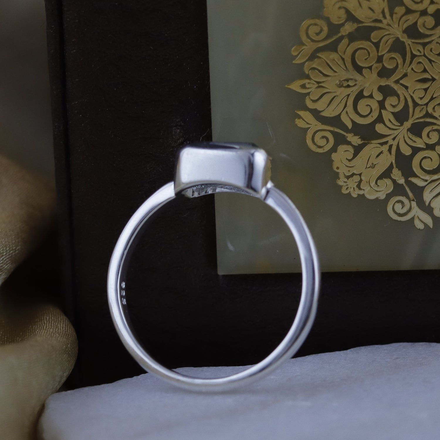 Moonlit Line Ring -