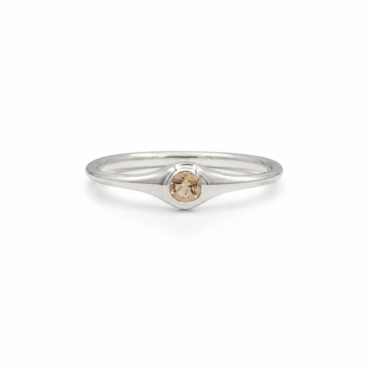 Citrine Whisper Ring in 925 Sterling Zilver