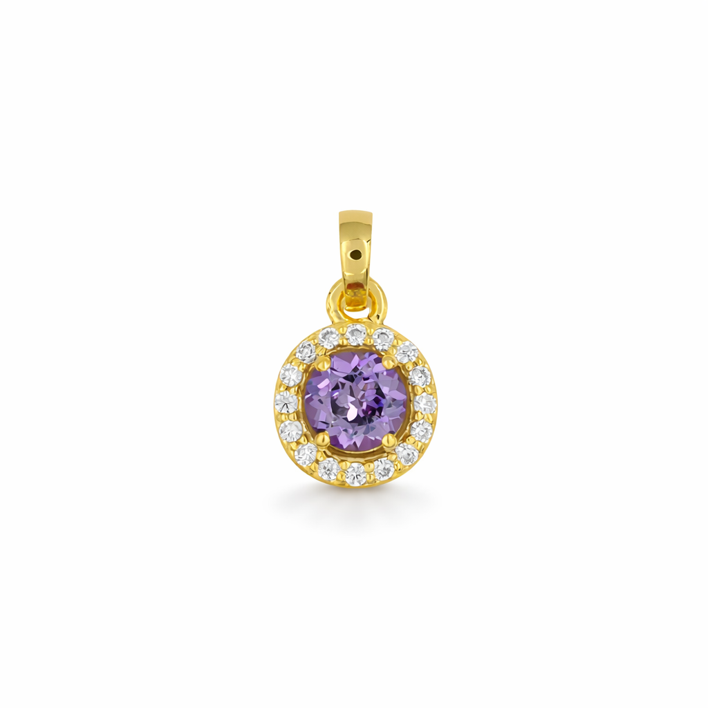 Bochada Geboortesteen Juni – Alexandrite Kristal & CZ – 925 Zilver 14K Goud Verguld