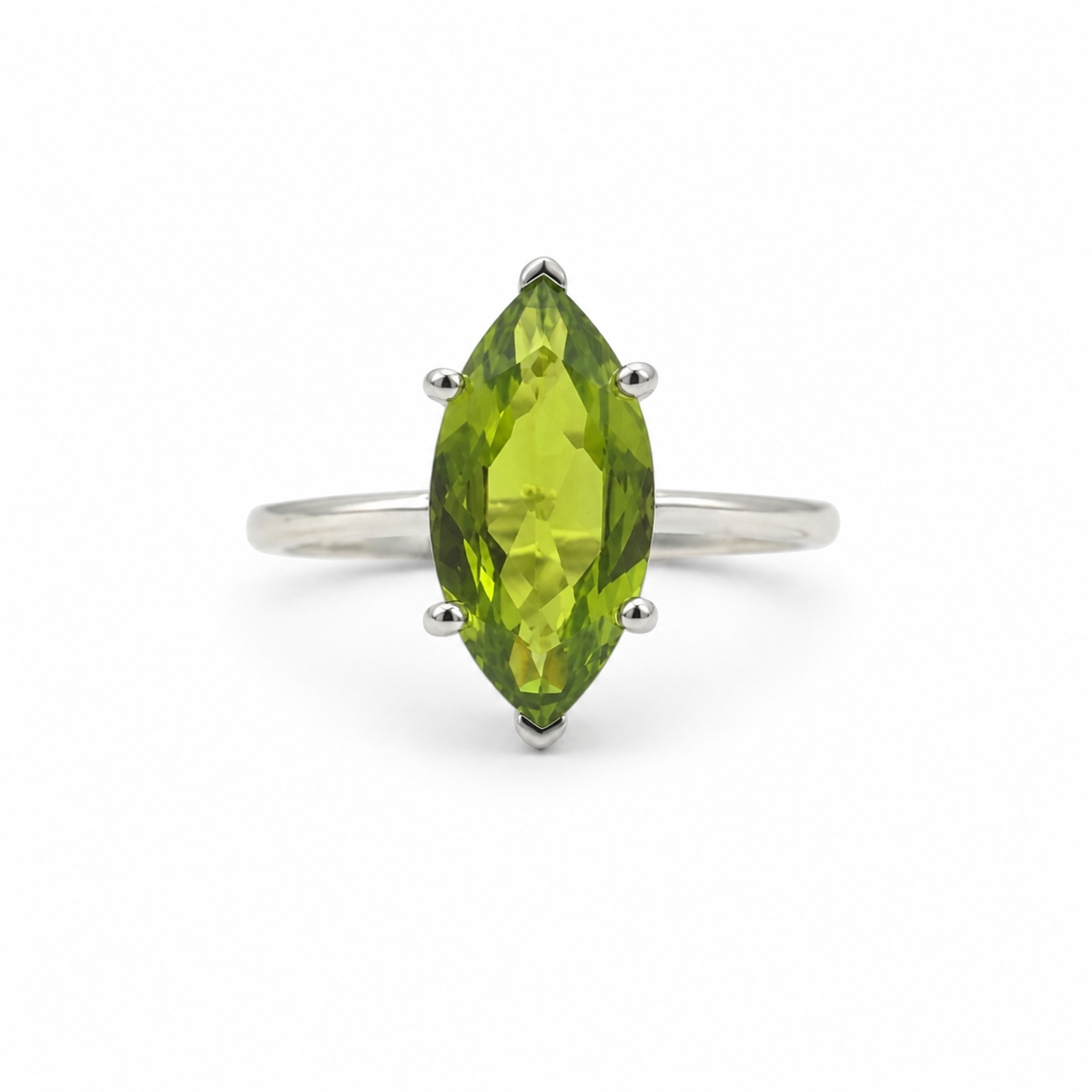 Lime Marquise Ring