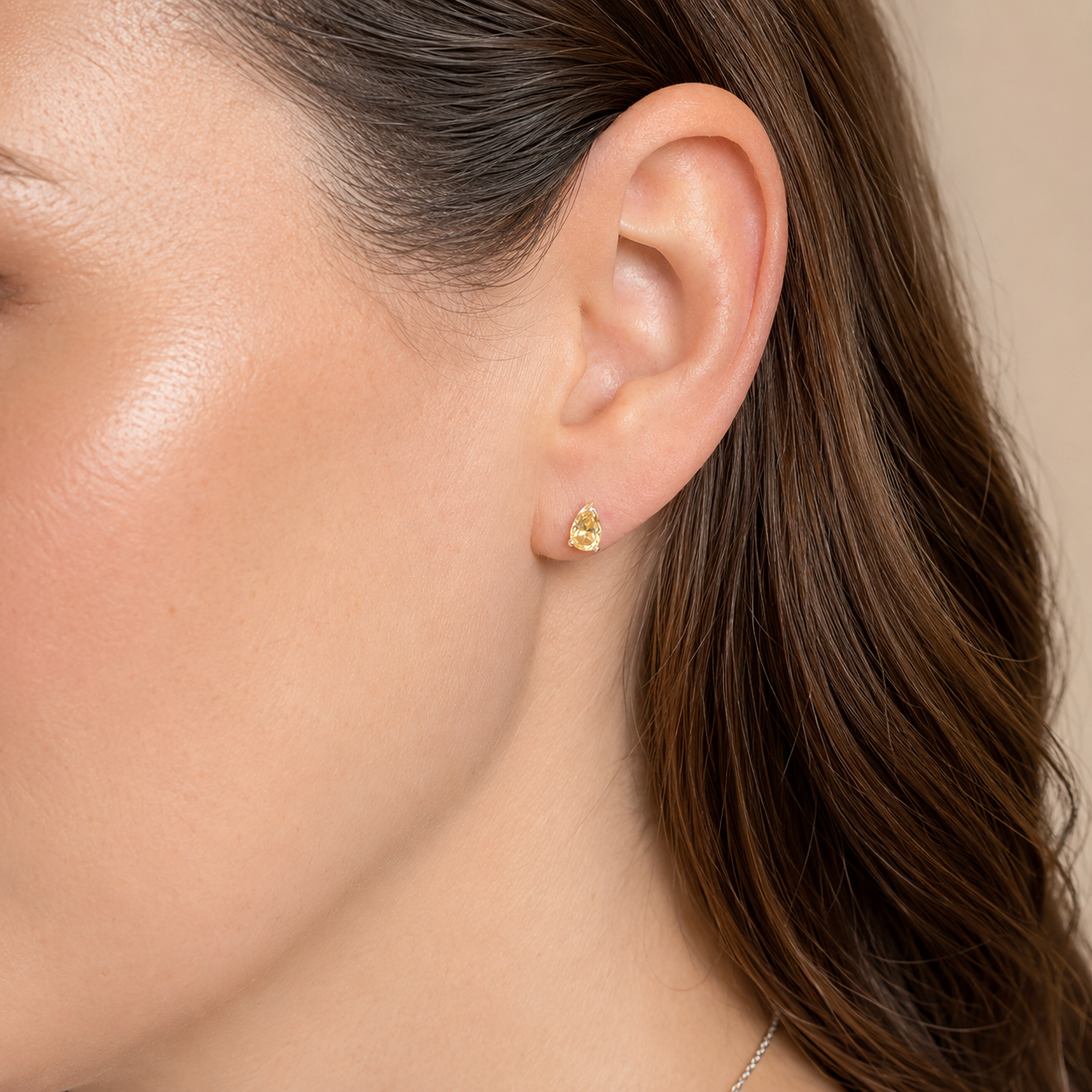 Citrine Glow Studs