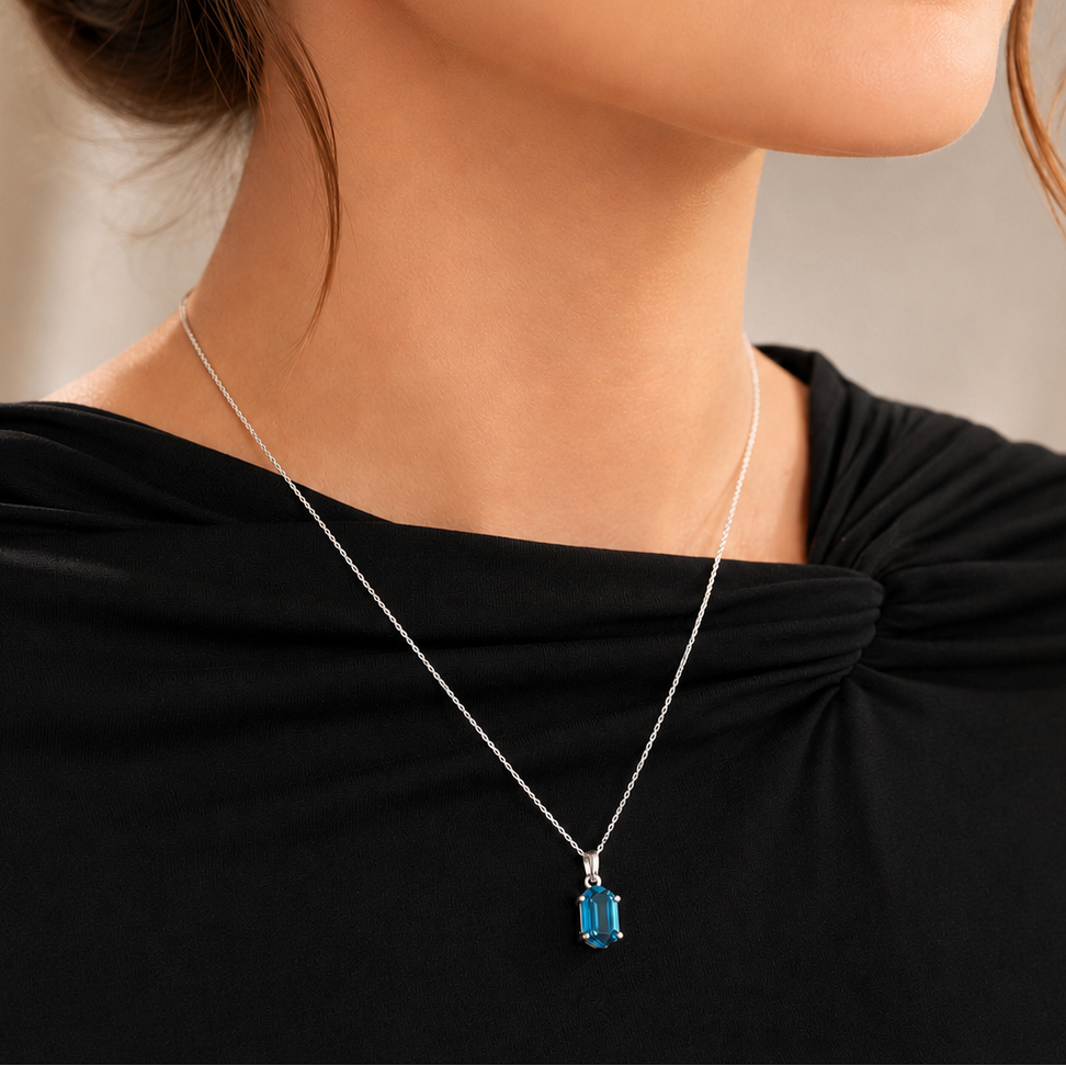 Midnight Prism Pendant in 925 Sterling Zilver