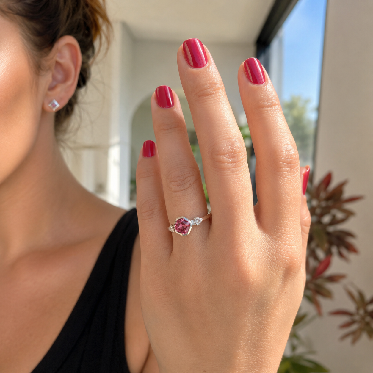 Rosé CZ Ring