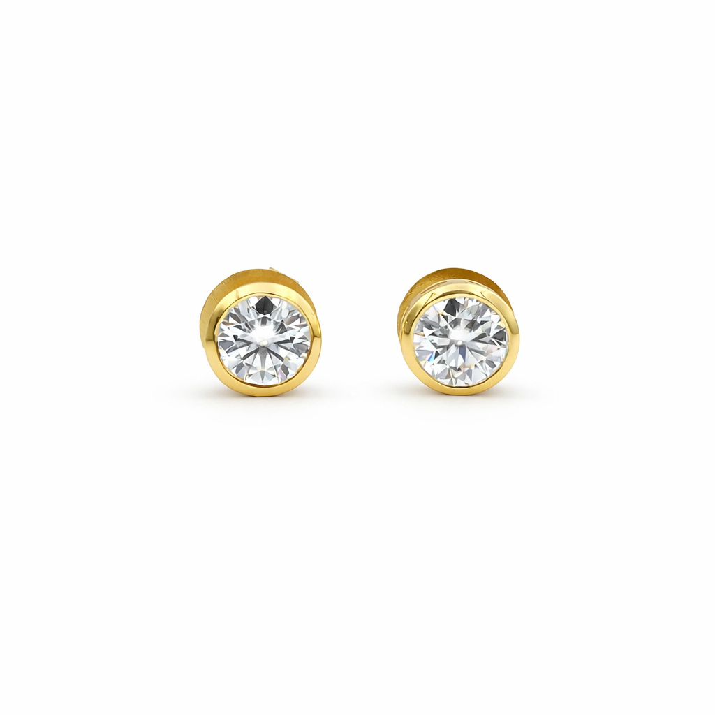 1,5 ct Moissanite Stud Oorbellen – Goud Verguld 925 Zilver
