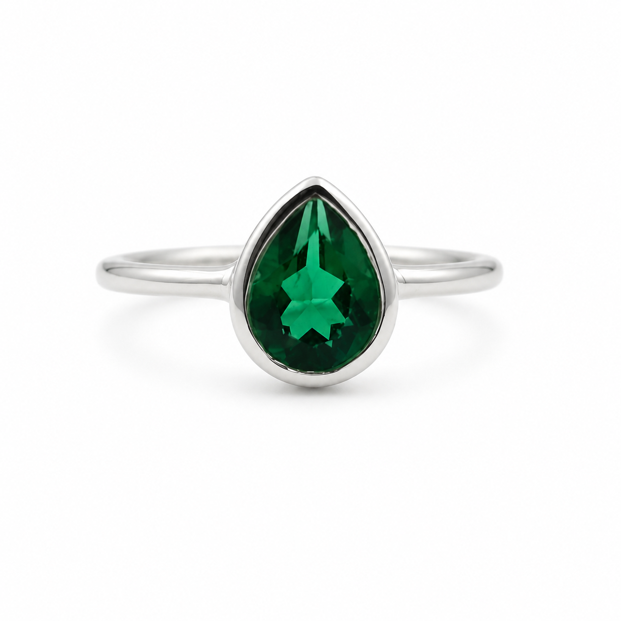 Emerald Drop Ring