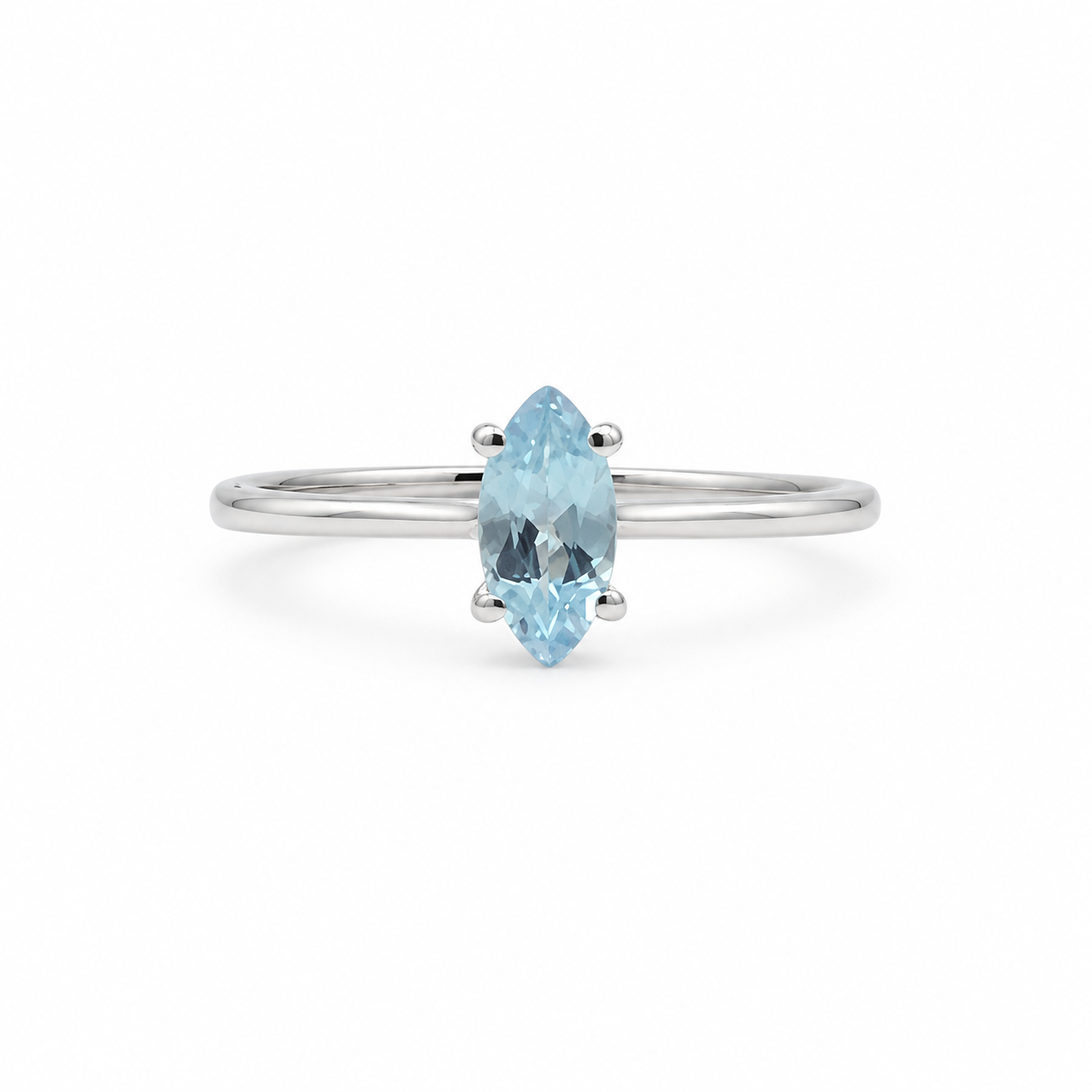 Blue Topaz Marquise Ring