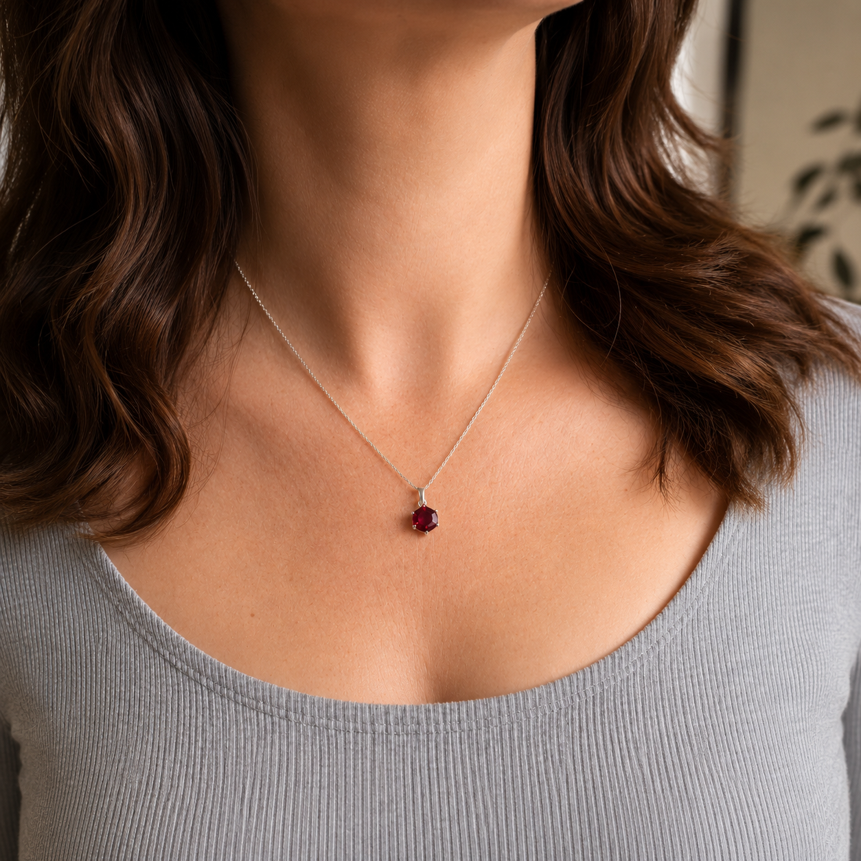 Crimson Hexagon Hanger