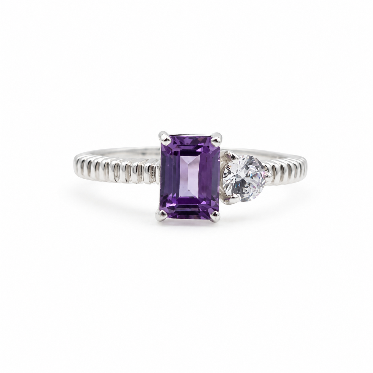 Violet Duo Ring in 925 Sterling Zilver
